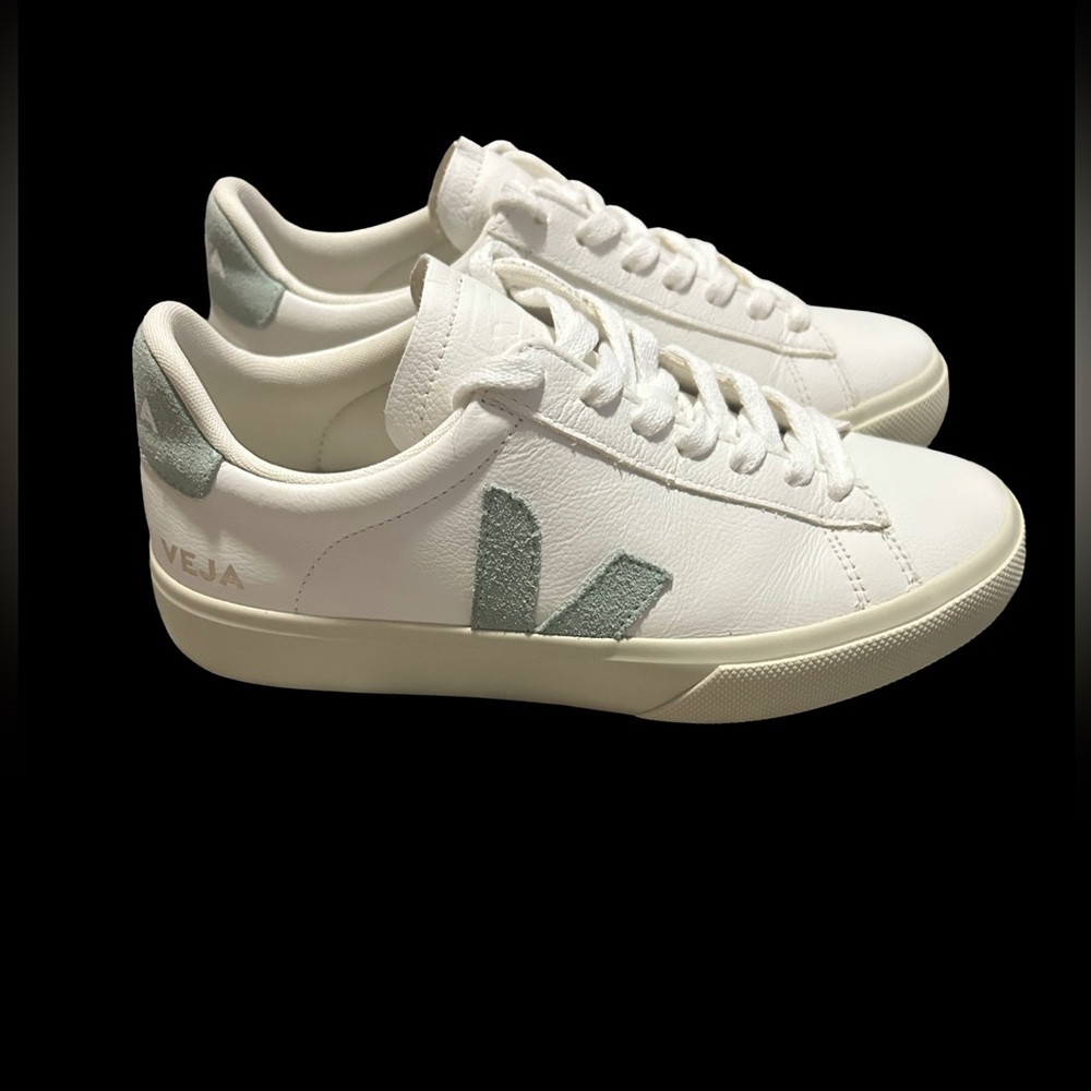 New! Veja White/Matcha Sneakers - Picture 2 of 7